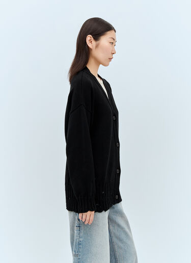 Marni Dishevelled Cotton Cardigan Black mni0257003