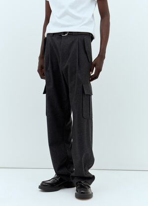 Prada Flannel Cargo Pants Grey pra0158005