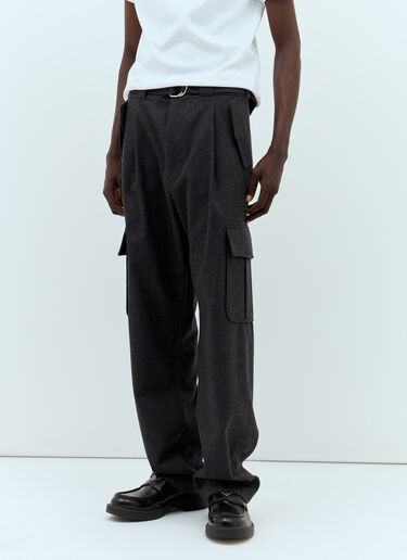 Prada Flannel Cargo Pants Grey pra0158012