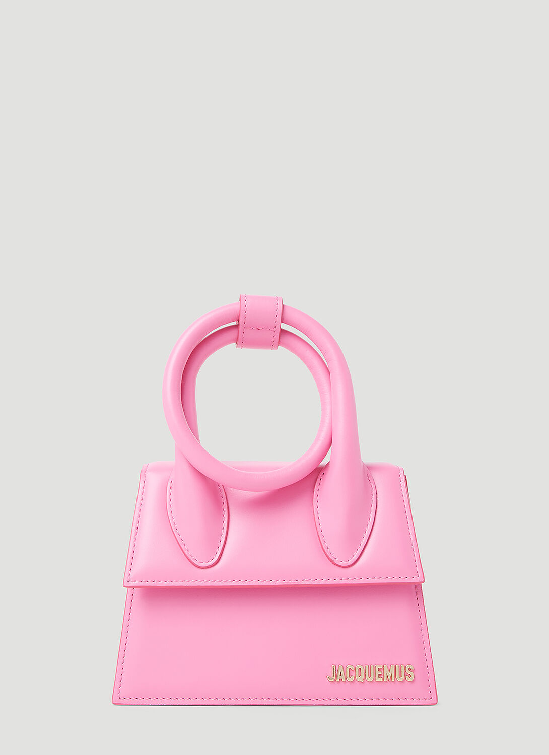 Jacquemus Noeud Bag Le Chiquito Pink in Leather with Gold-tone - US