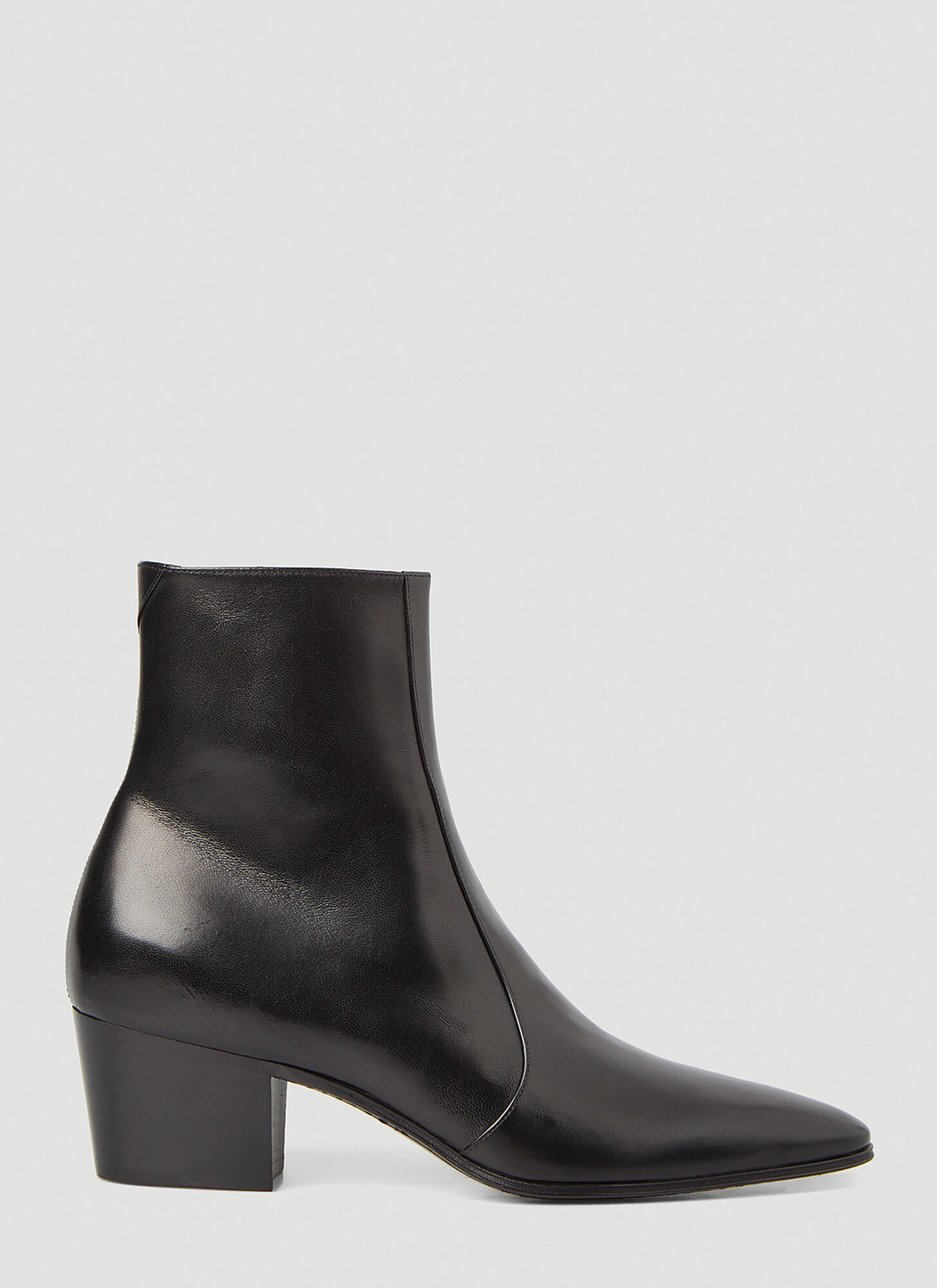 Shop Saint Laurent Vassili Ankle Boots In Black