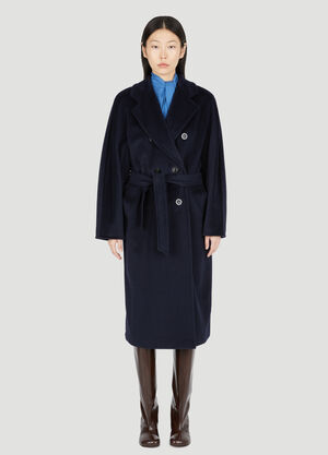 Saint Laurent Madame 101801 Coat Blue sla0253036