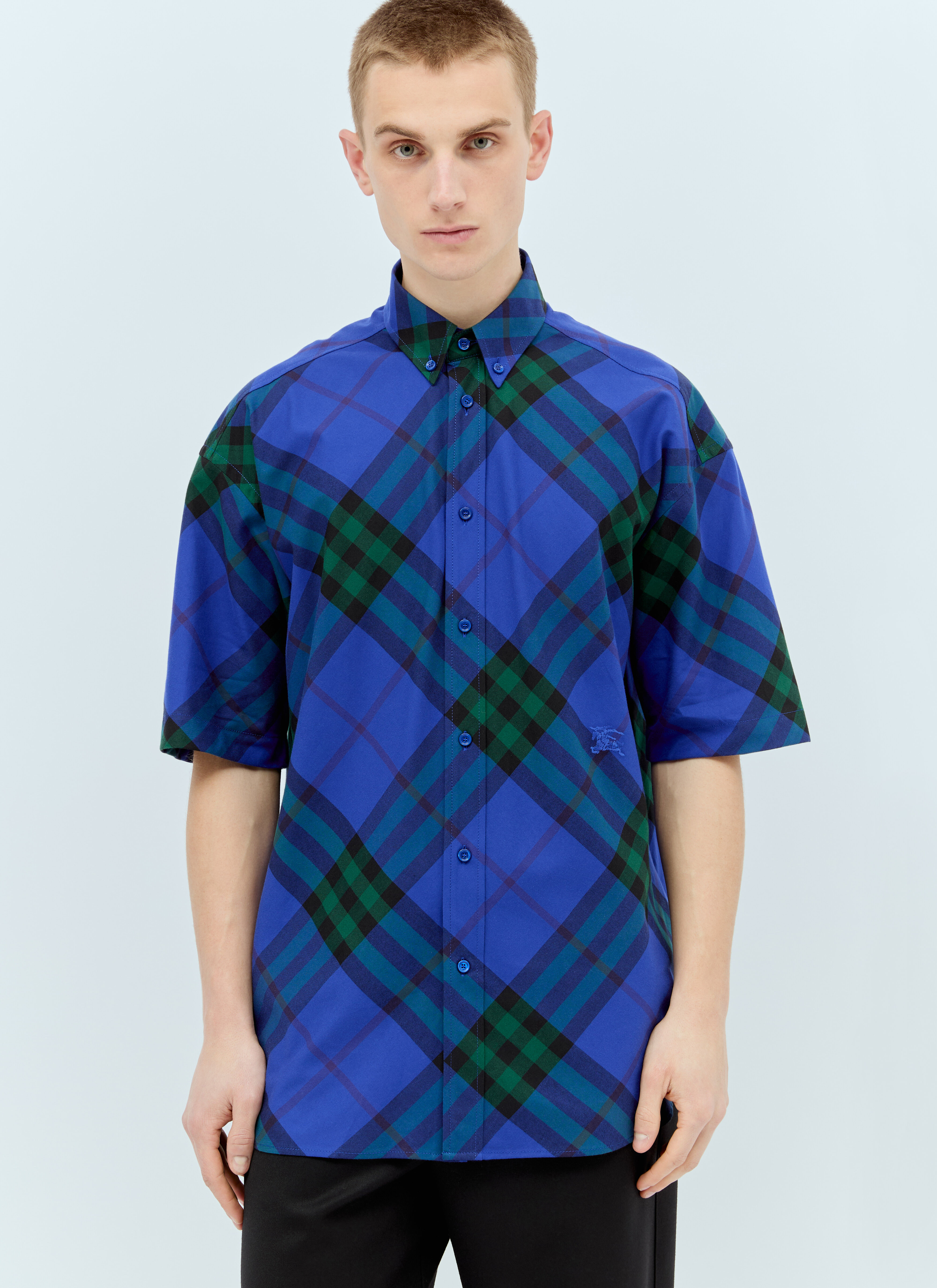 Vivienne Westwood Check Short-Sleeve Shirt Blue vvw0155003