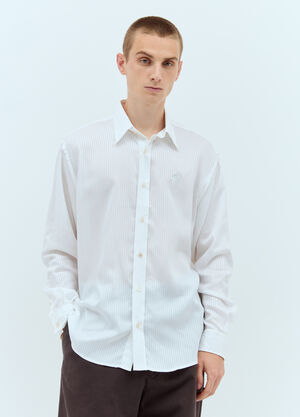 Jacquemus Stripe Button-Up Shirt White jac0158003