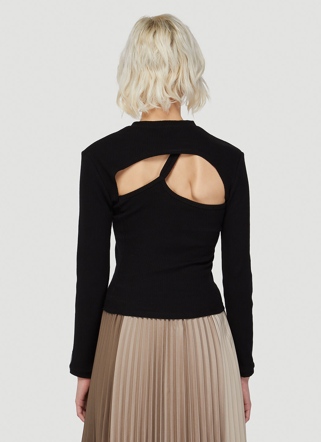 Rokh Cut-Out Strap Top in Black | LN-CC®