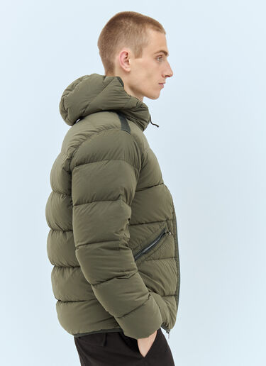 Stone Island Hooded Down Jacket Green sto0158019