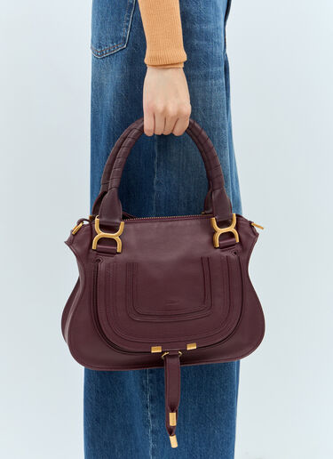 Chloé Marcie Small Double Carry Shoulder Bag Purple chl0257020