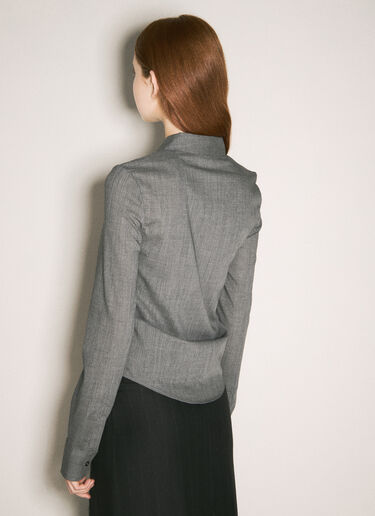 Our Legacy Slim Zip Shirt Grey our0258020