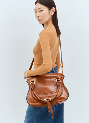 Chloé Medium Marcie Shoulder Bag Brown chl0257019