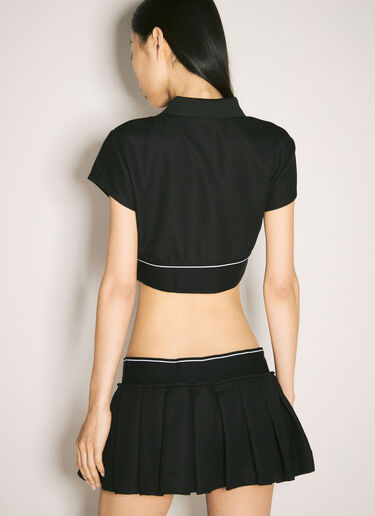 Alexander Wang Cheerleader Crop Top Black awg0257010