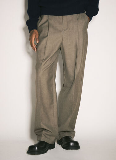 Saint Laurent Wool Tailored Pants Grey sla0158003