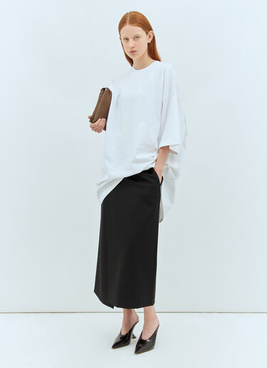 The Row Kavi Midi Skirt Black row0257002