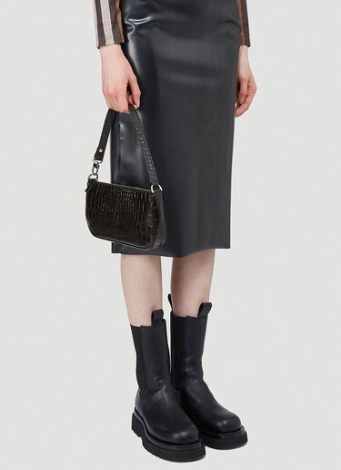 By Far Rachel Crocodile-embossed Leather Shoulder Bag (Shoulder