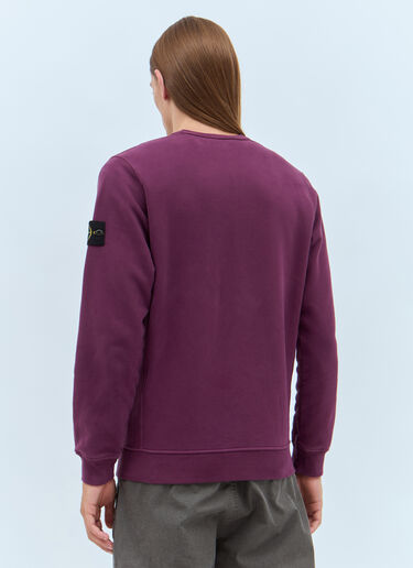 Stone Island Ribbed Sides Sweatshirt Purple sto0158047