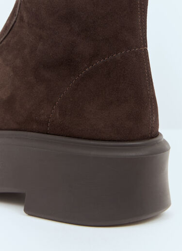 The Row Zipped Boots Brown row0258023