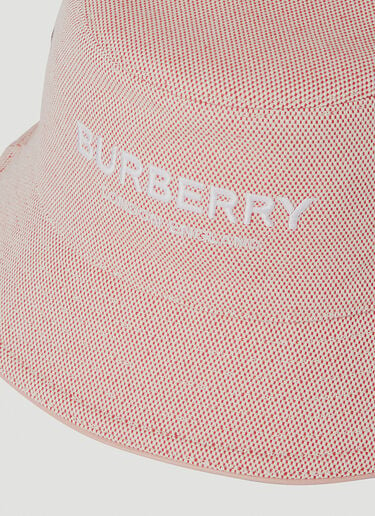 Burberry 로고 자수 버킷 햇 핑크 bur0251099