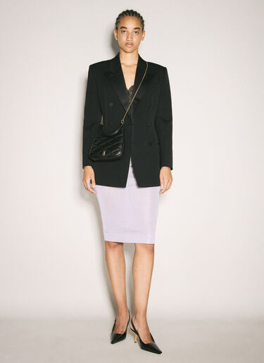 Saint Laurent Knit Pencil Skirt Lilac sla0257020