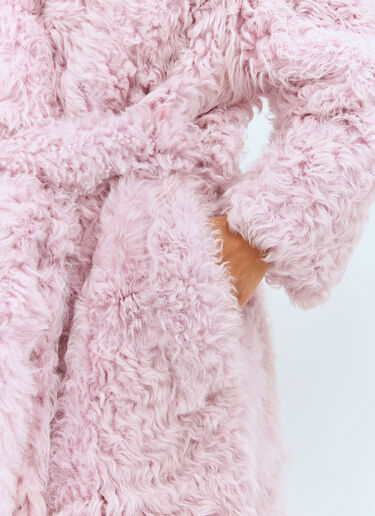 Bottega Veneta Shearling Coat Pink bov0257017