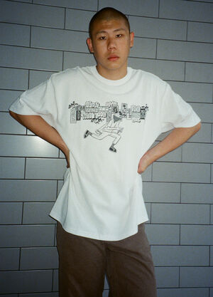 BEAMS ESOWによるアートワーク付き BEAMS T x LN-CC Tシャツ ライトグレー bms0158009