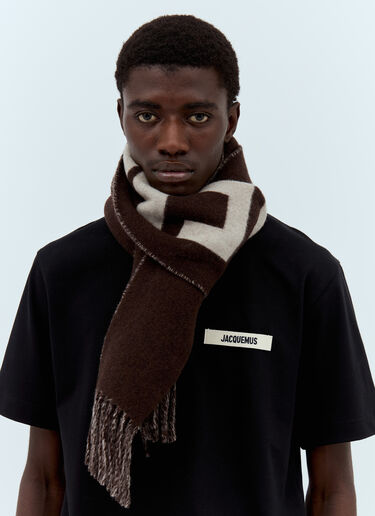 Jacquemus L'Echarpe Jacquemus Scarf Brown jac0358007