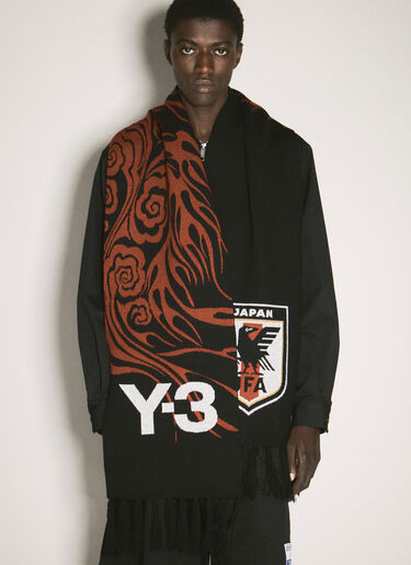 Y-3 JFA Logo Jacquard Scarf Black yjf0158014