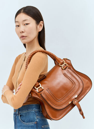 Chloé Medium Marcie Shoulder Bag Brown chl0257019