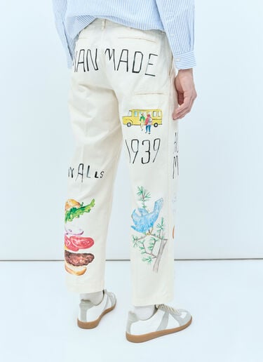 Human Made Printed Chino Pants Cream hmd0154007