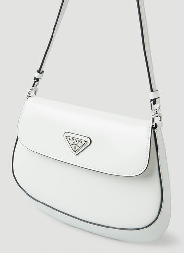 Prada Cleo Flap Shoulder Bag in White