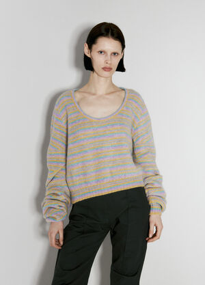 Kiko Kostadinov Striped Curl Sweater Pink kko0254008