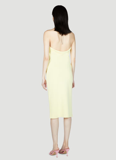 Bottega Veneta Viscose Long Dress With Chain Yellow bov0255027