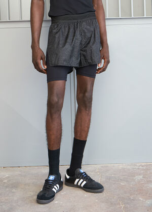 OVER OVER Two Layer Shorts Black ovr0158001