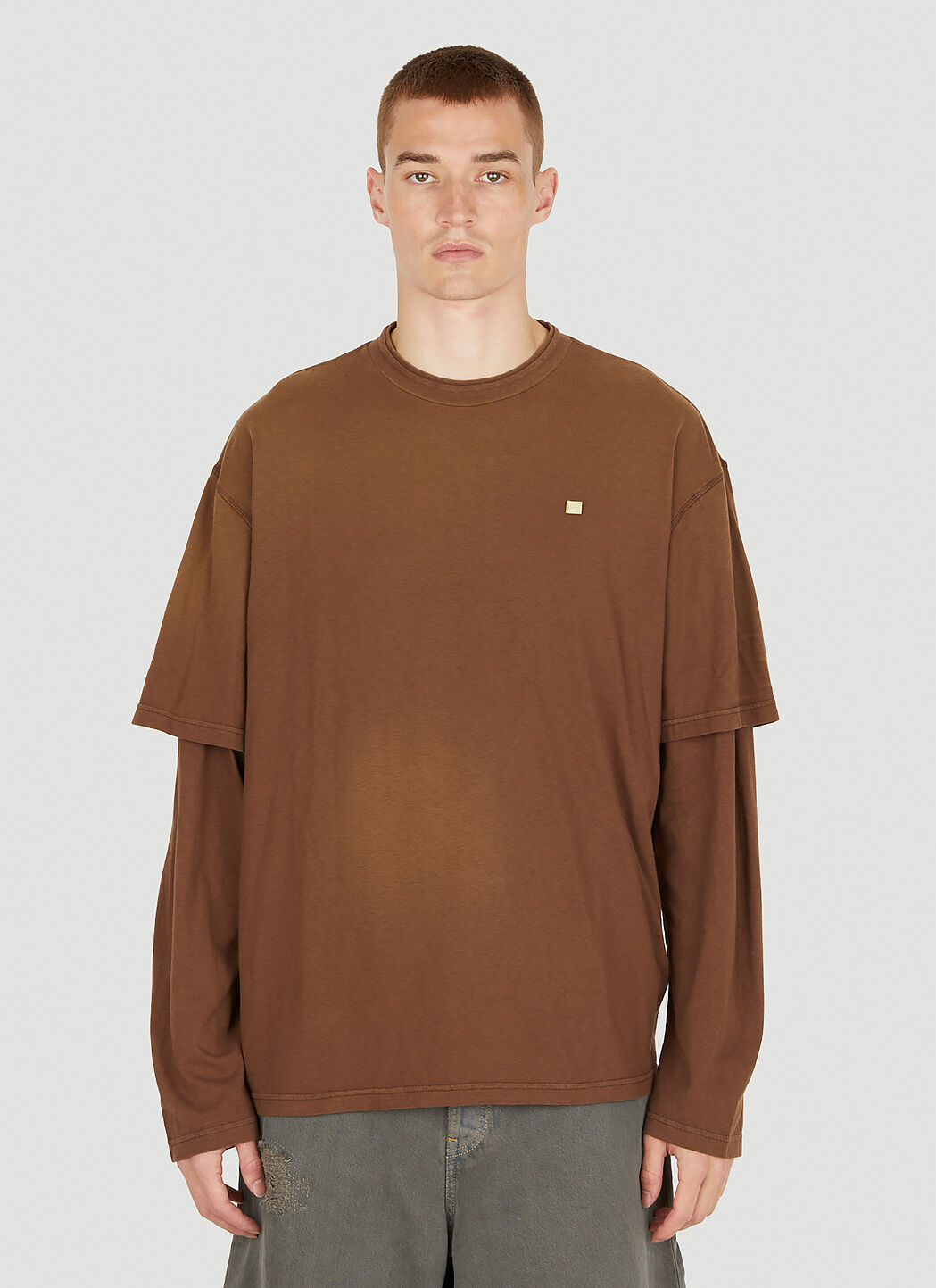 Acne Studios ブラウン Face Patch ロングスリーブTシャツ | LN-CC®