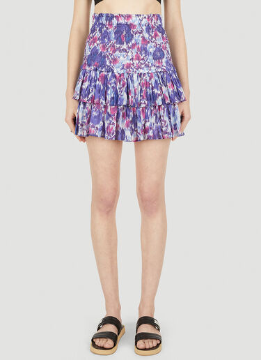 Isabel Marant Étoile Naomi Ruffle Mini Skirt Purple ibe0247085