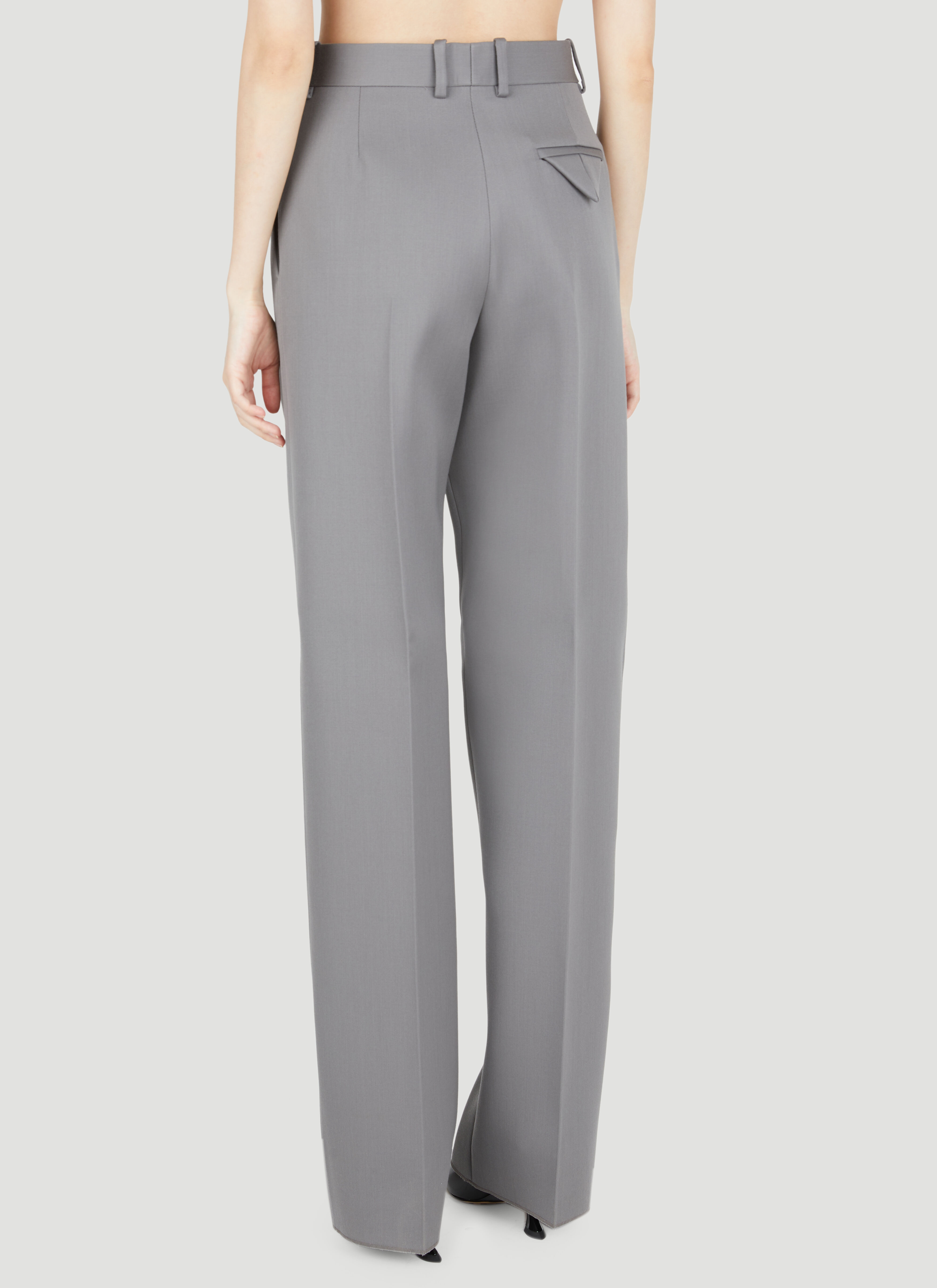 Prada Grey Mohair & Silk Tailored Pants XL Prada | TLC