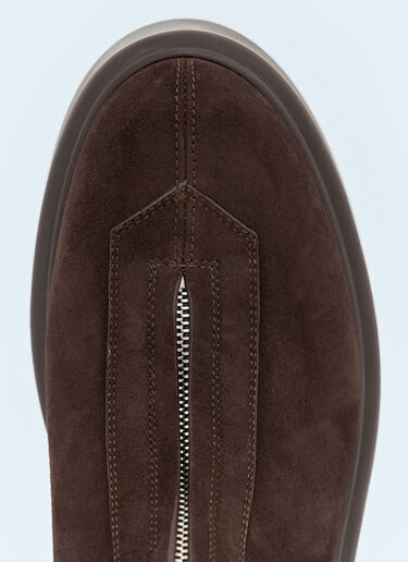 The Row Zipped Boots Brown row0258023