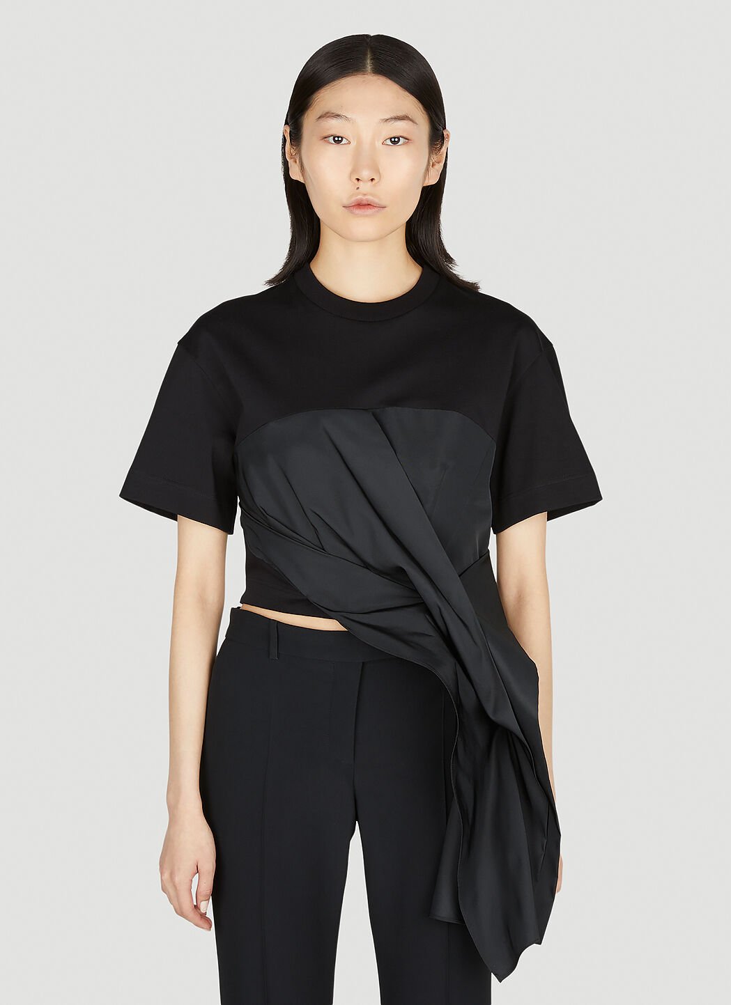 Alexander McQueen Cut And Sew T-Shirt Black amq0252012