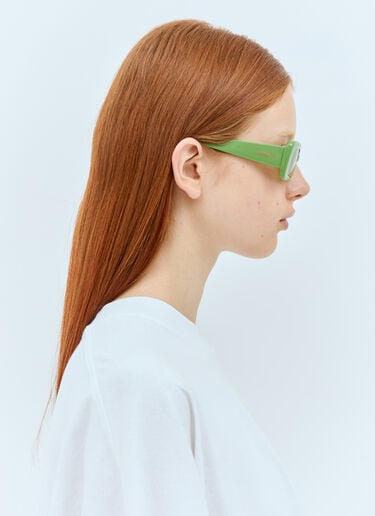 Jacquemus 레 뤼네트 카레 롱 선글라스 그린 jas0258002