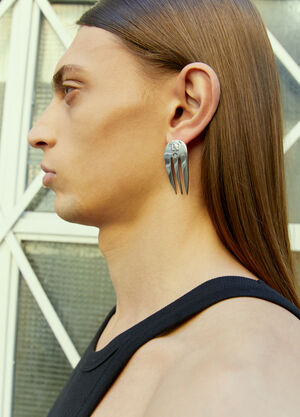 Balenciaga Regenarated Forks Earrings Black bcs0153001