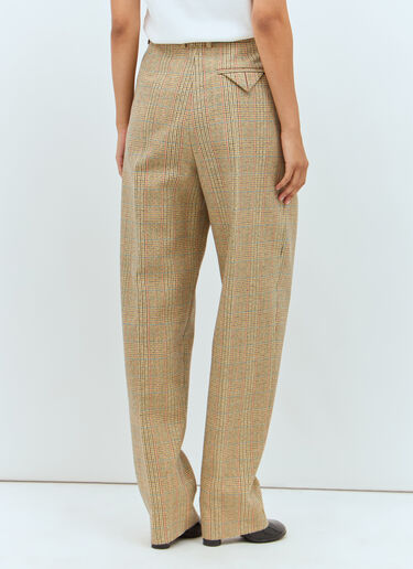 Bottega Veneta Prince Of Wales Tweed Pants Beige bov0257002