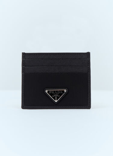 Prada Re-Nylon And Saffiano Leather Cardholder Black pra0158021