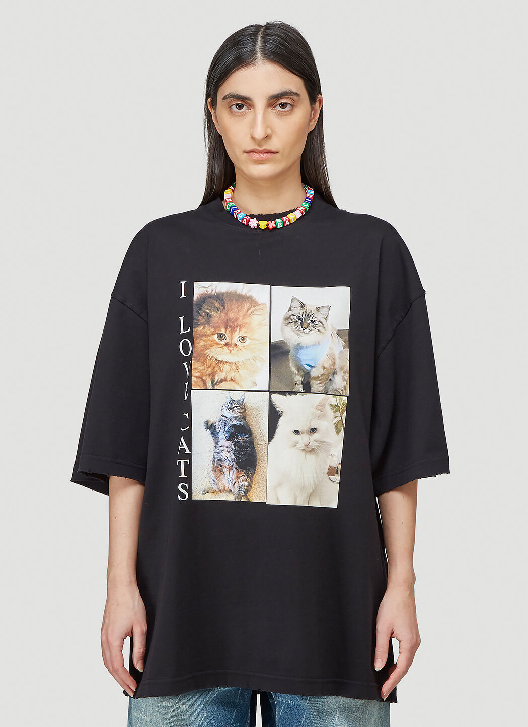 Balenciaga I Love Cats XL T-Shirt in Black | LN-CC®