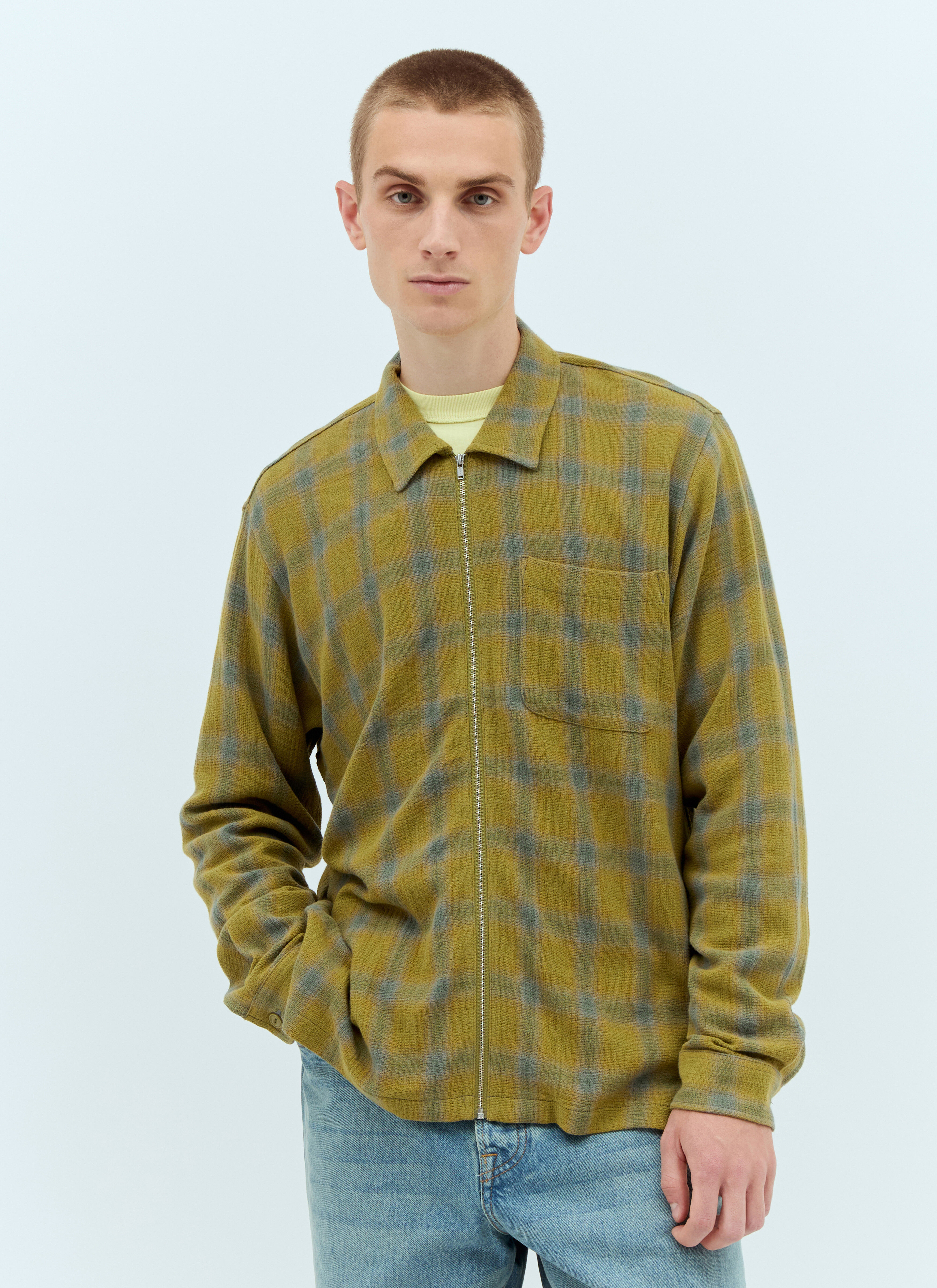 Stüssy Twisted Yarn Plaid Shirt Yellow sts0157008