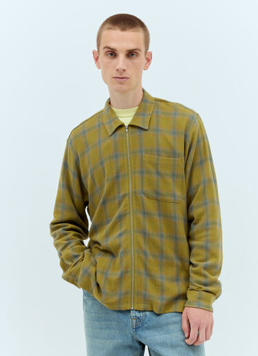 Stüssy Twisted Yarn Plaid Shirt Green sts0157006