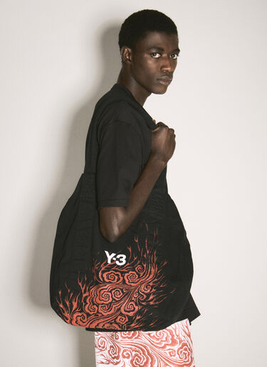 Y-3 JFA Logo Print Tote Bag Black yjf0158016