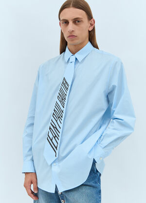 Balenciaga Logo-Print Tie Shirt Black bal0157018