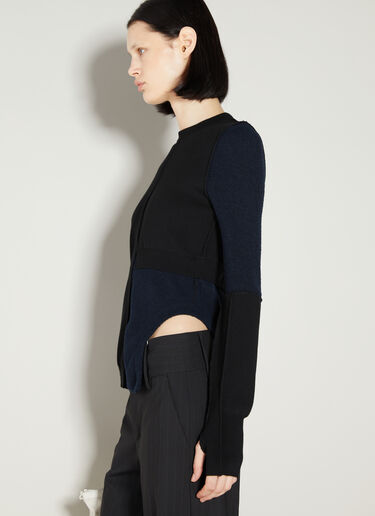 MM6 Maison Margiela Panel Knit Sweater Black mmm0253011