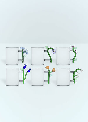 Seletti Set Of Six Botanica Mugs Multicolour wps0691133