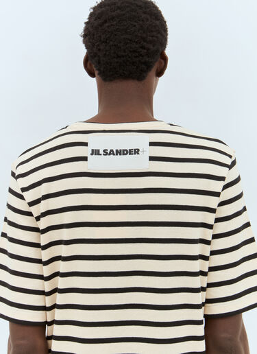 Jil Sander 条纹T恤  米 jil0155018