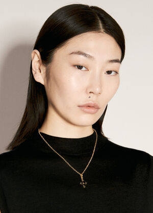 Vivienne Westwood 크로스 체인 목걸이 크림 vww0356012