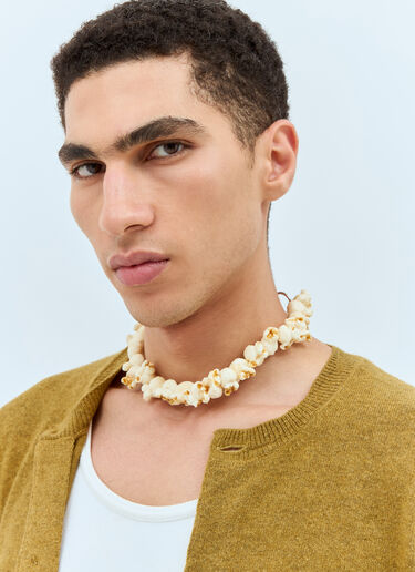 Acne Studios Popcorn Necklace White acn0158032